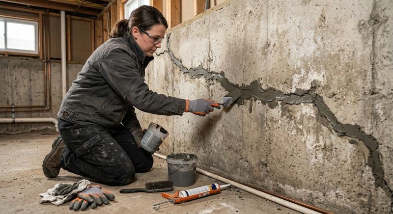 Cracked Basement Floor Repair in Spartanburg, SC