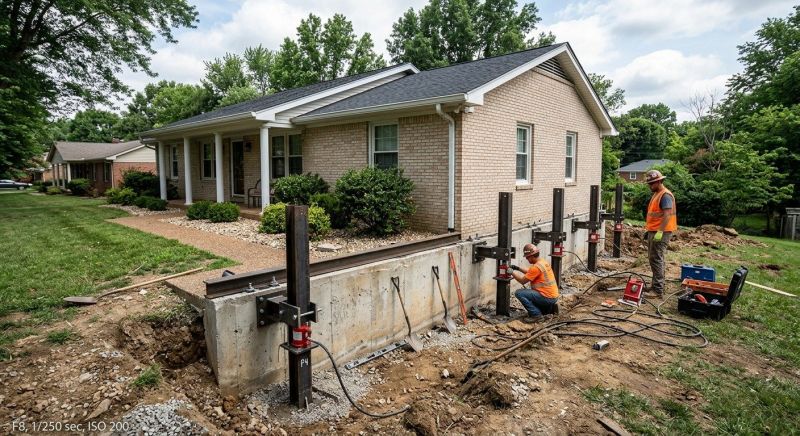 Foundation Pier Leveling in Spartanburg, SC