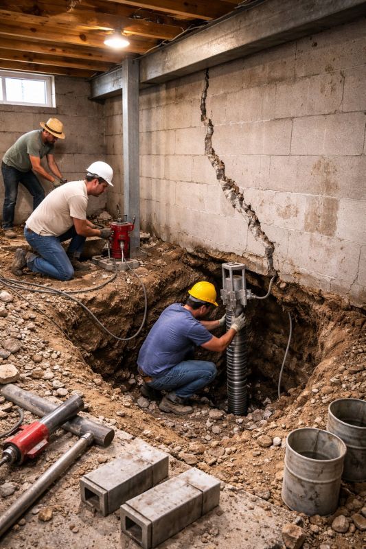 Foundation Structural Repair in Henrietta, NC