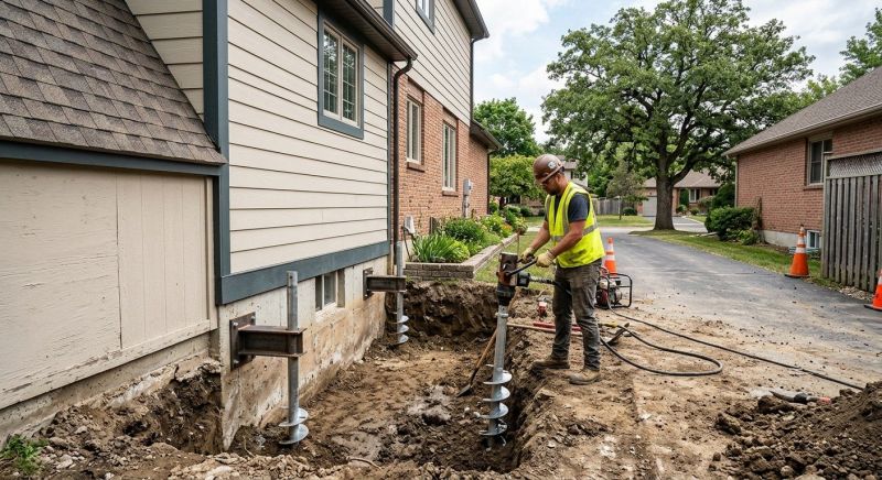 Helical Piers Installation in Spartanburg, SC