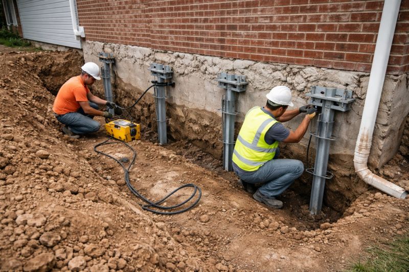 Helical Piers Installation in Spartanburg, SC