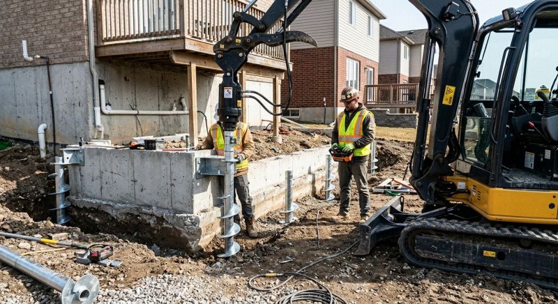 Helical Pile Installation in Spartanburg, SC