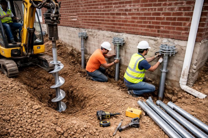 Helical Pile Installation in Spartanburg, SC