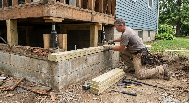 Sinking Foundation Repair in Fountain Inn, SC