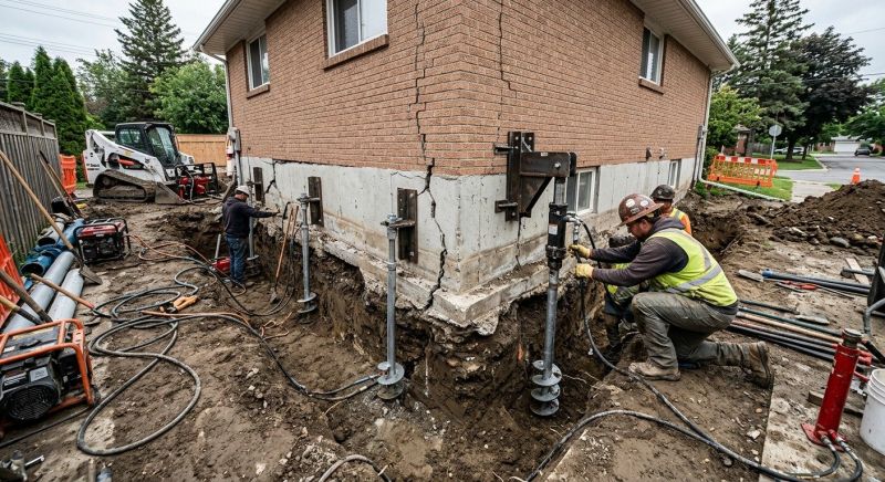 Sinking Foundation Repair in Polk County, NC
